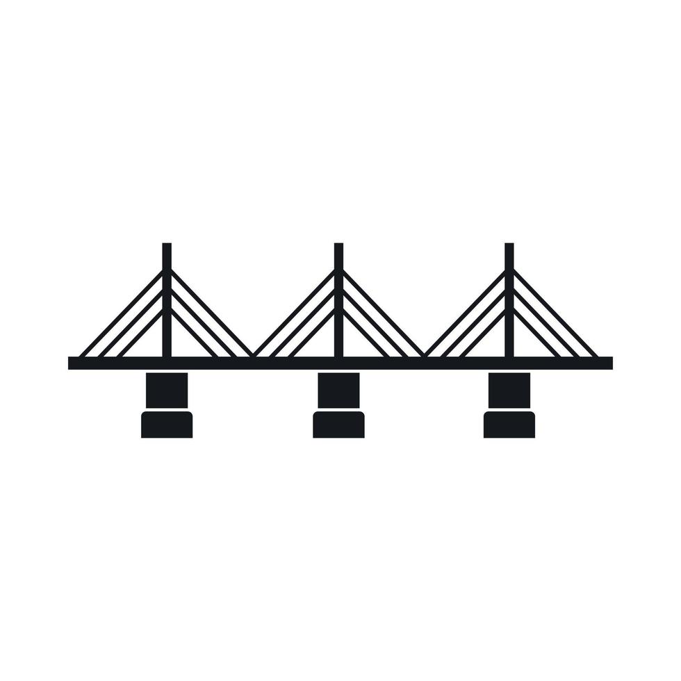 icono de puente, estilo simple vector