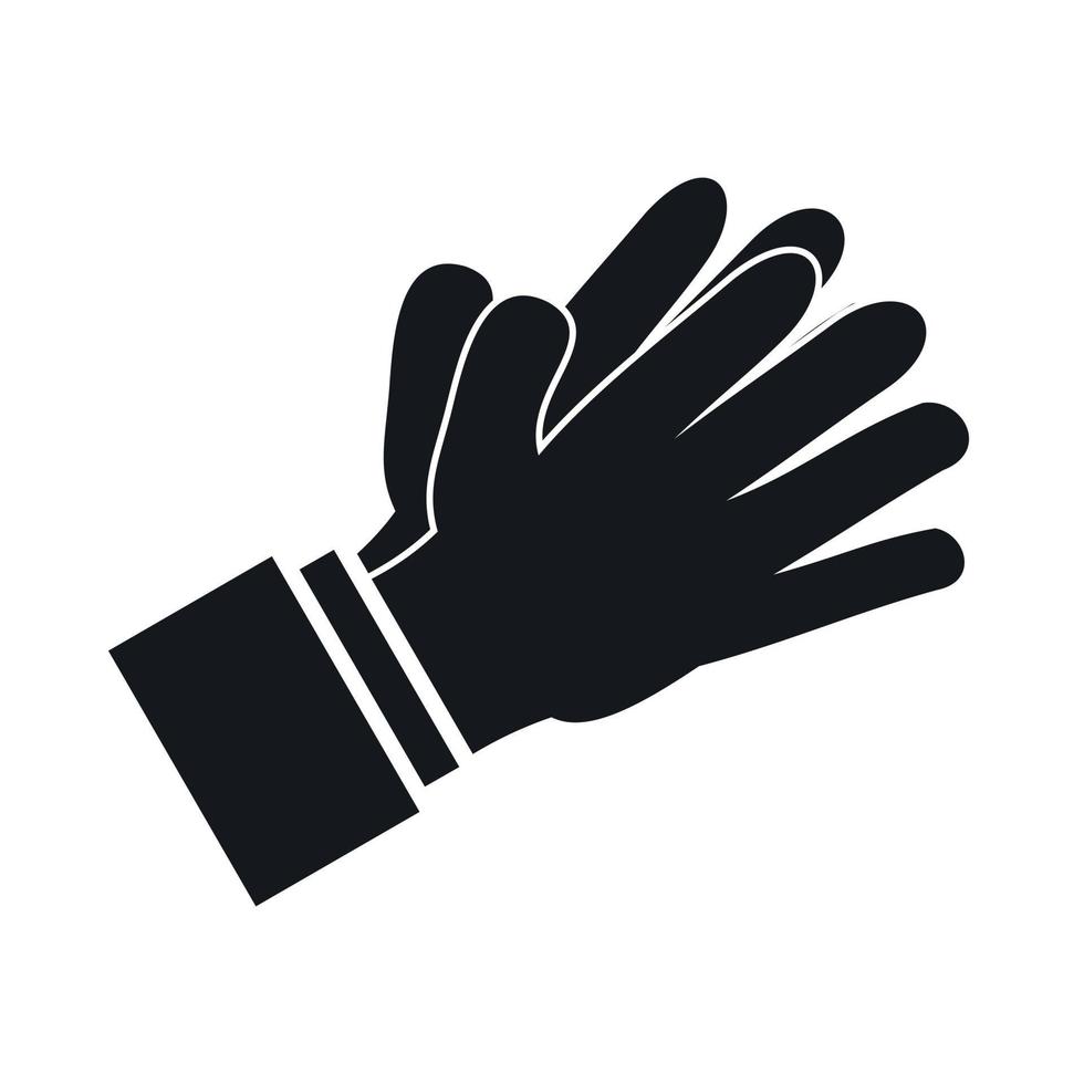 Clapping applauding hands icon, simple style vector