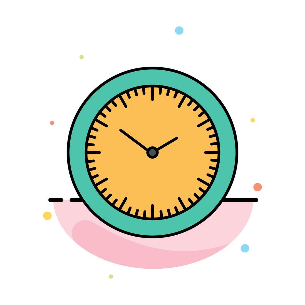 reloj de tiempo minutos temporizador plantilla de icono de color plano abstracto vector