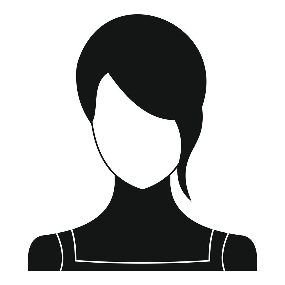 Girl avatar icon vector simple