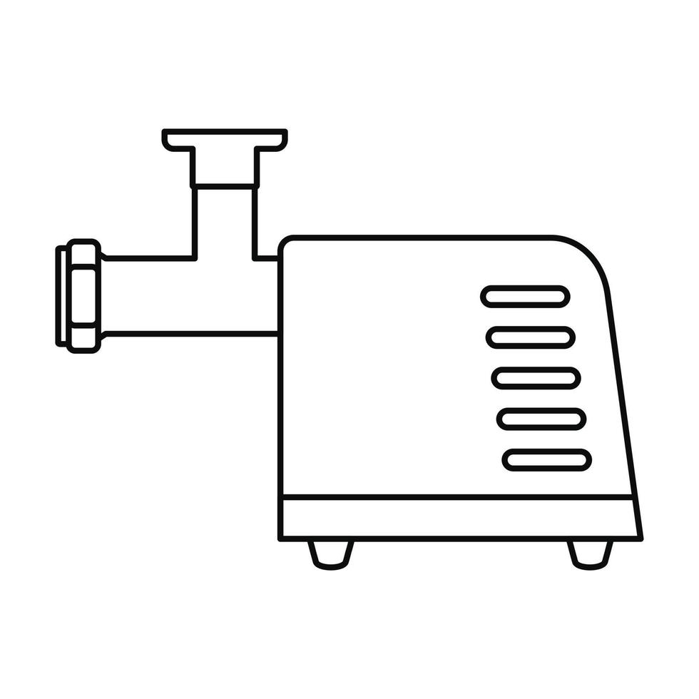 Electric meat grinder icon, outline style vector