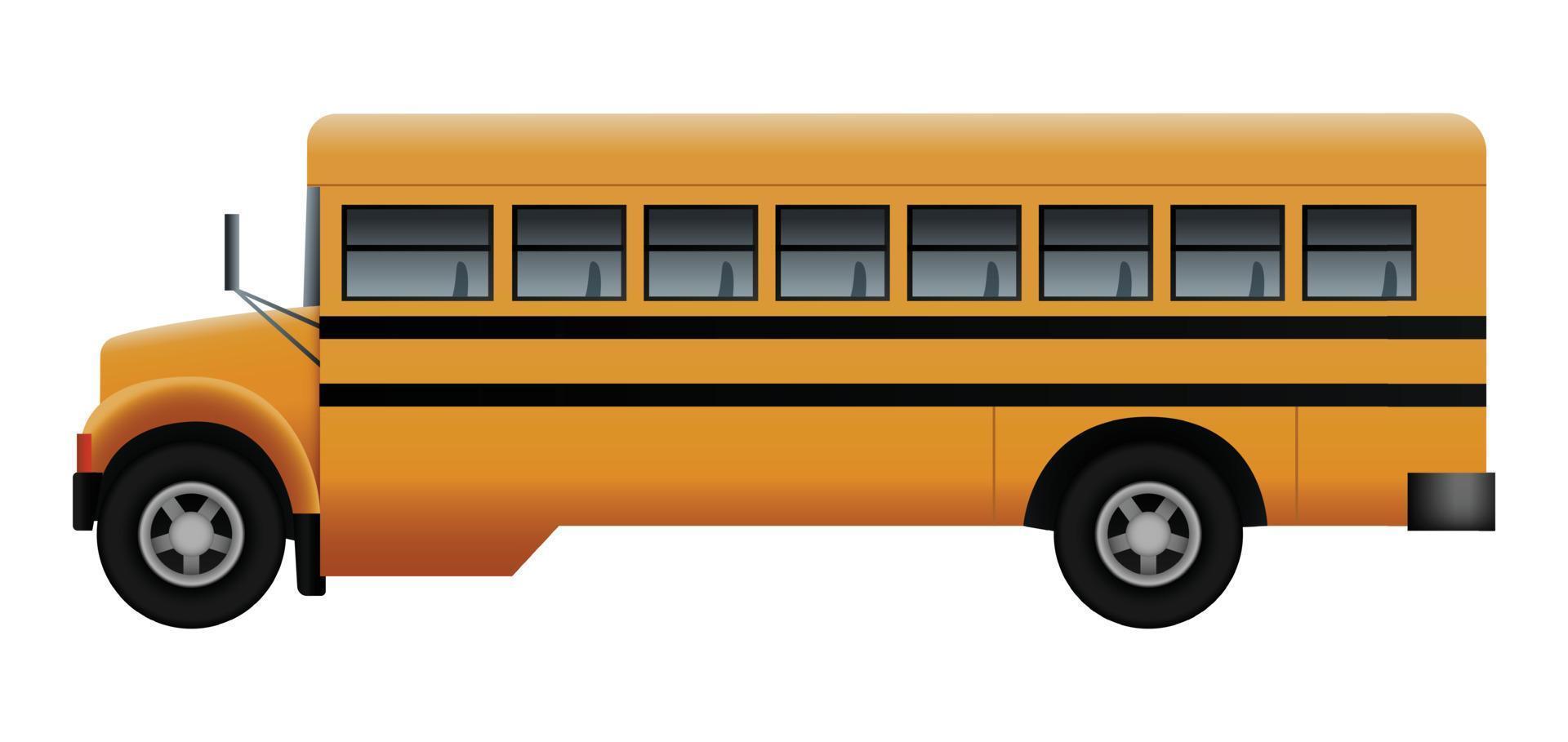 lado de la maqueta del autobús de la vieja escuela, estilo realista vector