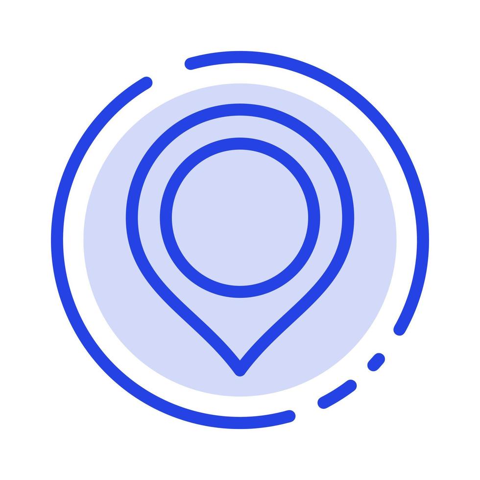 Location Map Marker Mark Blue Dotted Line Line Icon vector