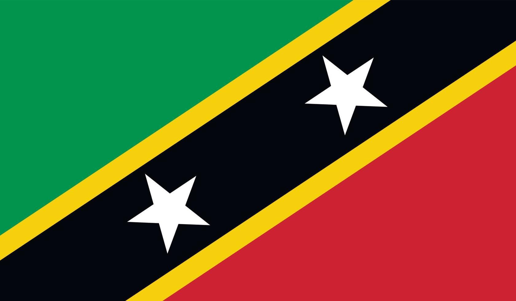 Saint Kitts and Nevis flag image vector