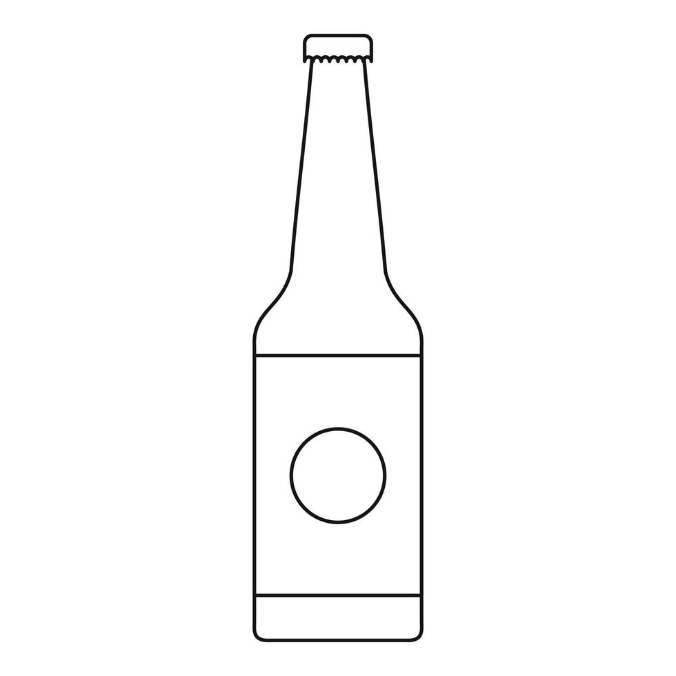 icono de botella, estilo de contorno. vector