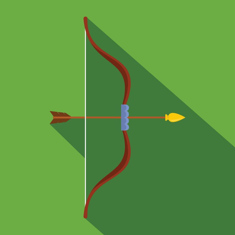 Archery icon, flat style vector