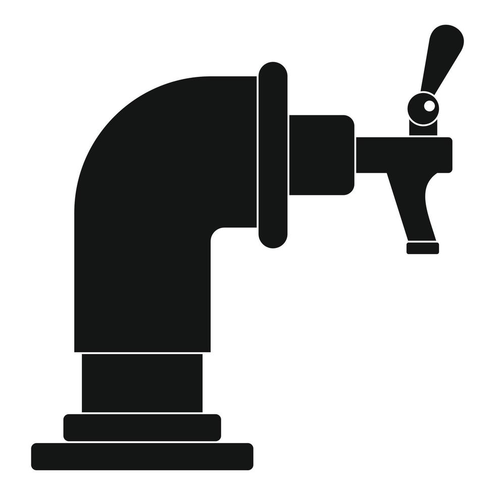 Water tap icon, simple style vector