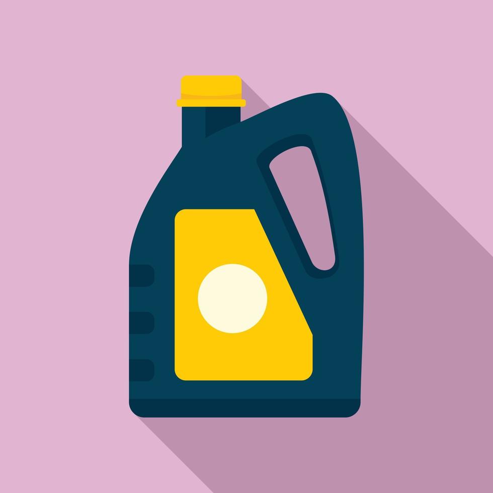 icono de bote de plástico de aceite, estilo plano vector