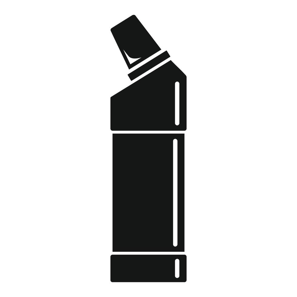 icono de botella de limpiador de baño, estilo simple vector