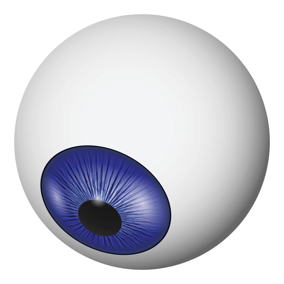 Eye icon, realistic style vector