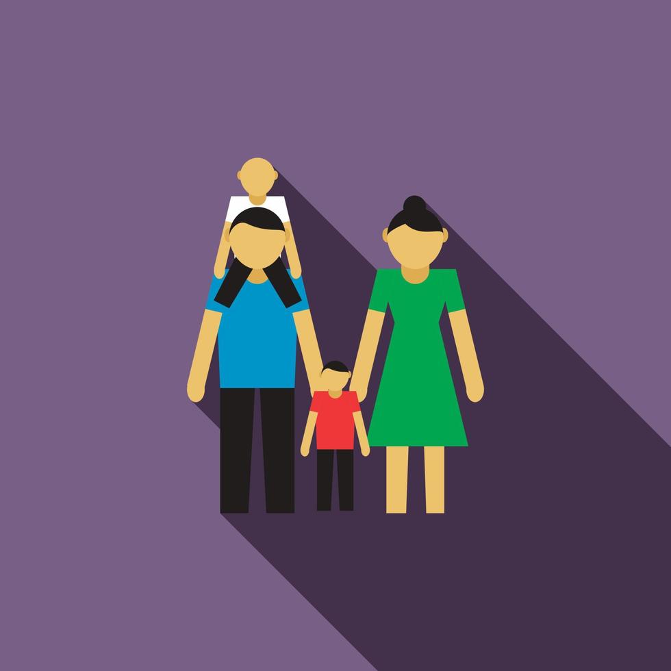 Family icon in flat style vector