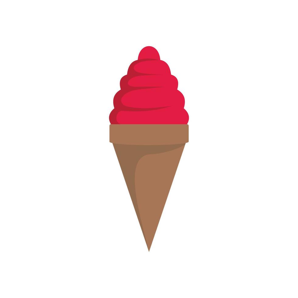 Ice cream icon, flat style vector