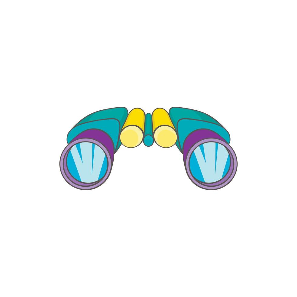 Binocular icon in cartoon style vector