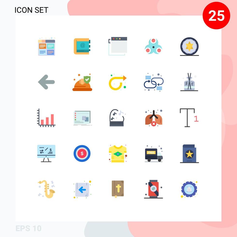 Universal Icon Symbols Group of 25 Modern Flat Colors of health biological contacts hazard apps Editable Vector Design Elements