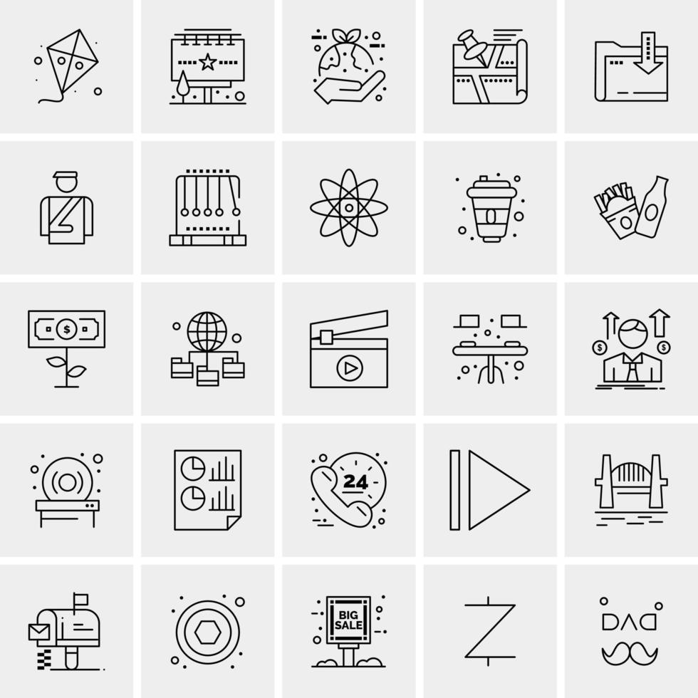 25 Universal Business Icons Vector Creative Icon Illustration to use in web and Mobile Related project