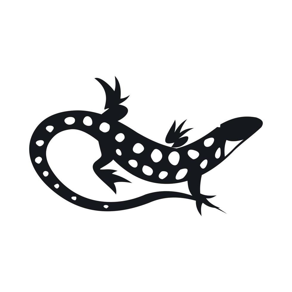 icono de lagarto, estilo simple vector