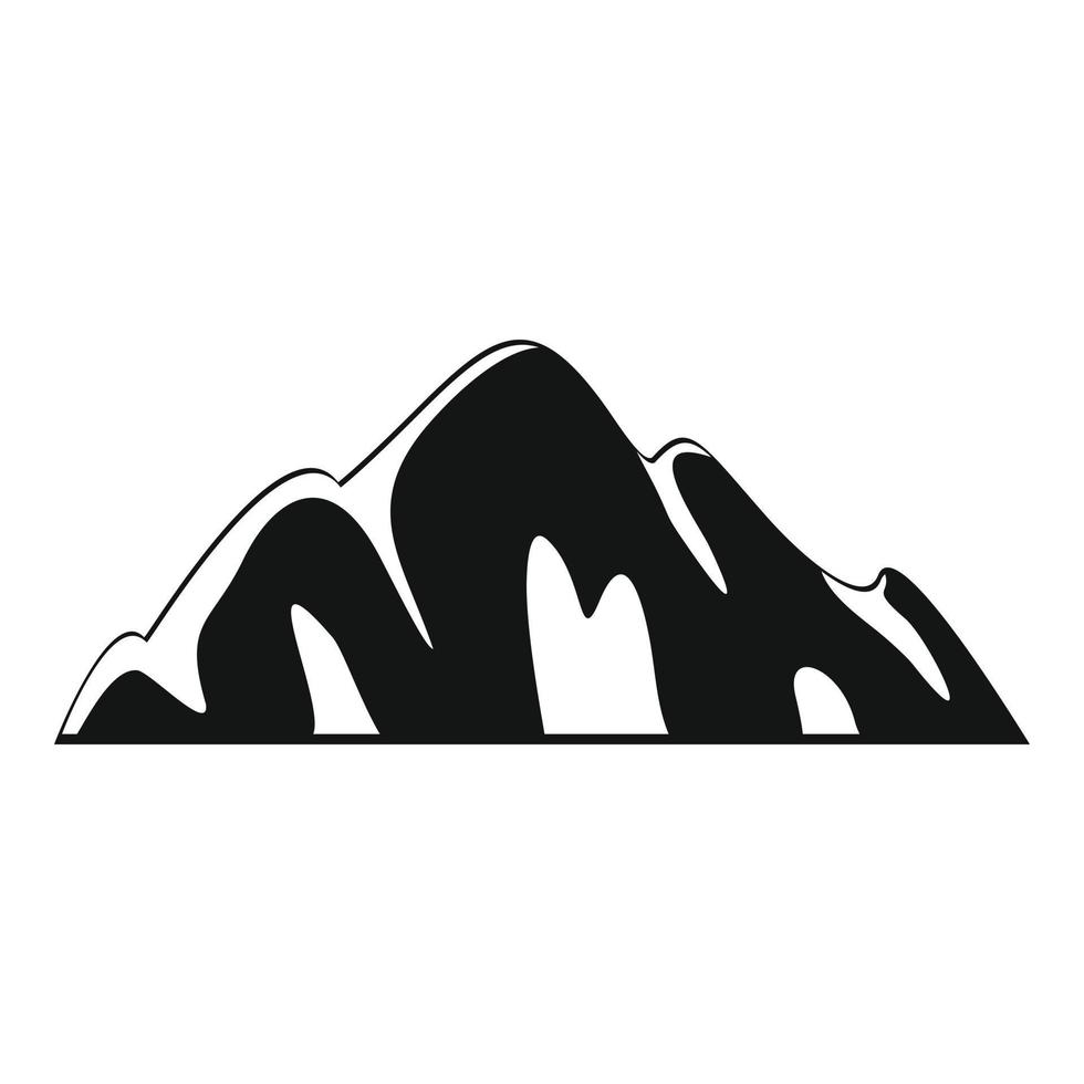 Beautiful mountain icon, simple style. vector