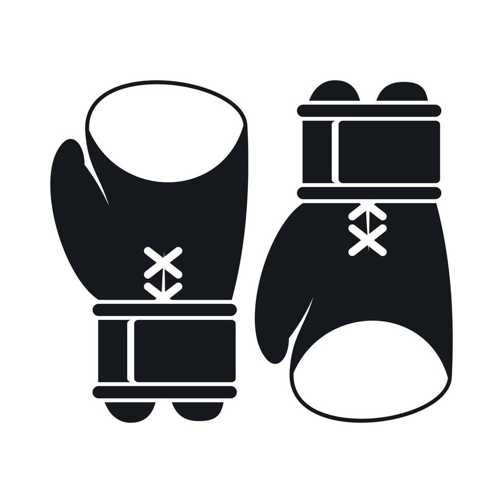 icono de guantes de boxeo, estilo simple vector