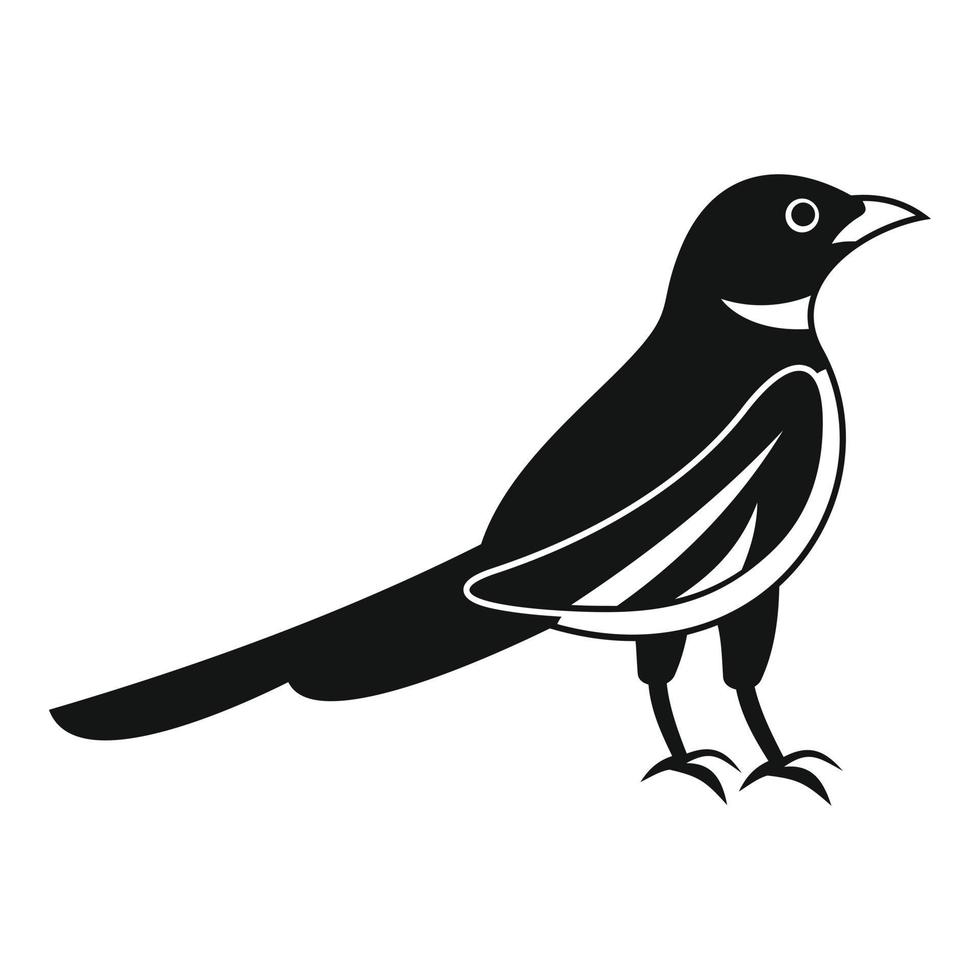 Native magpie icon, simple style vector