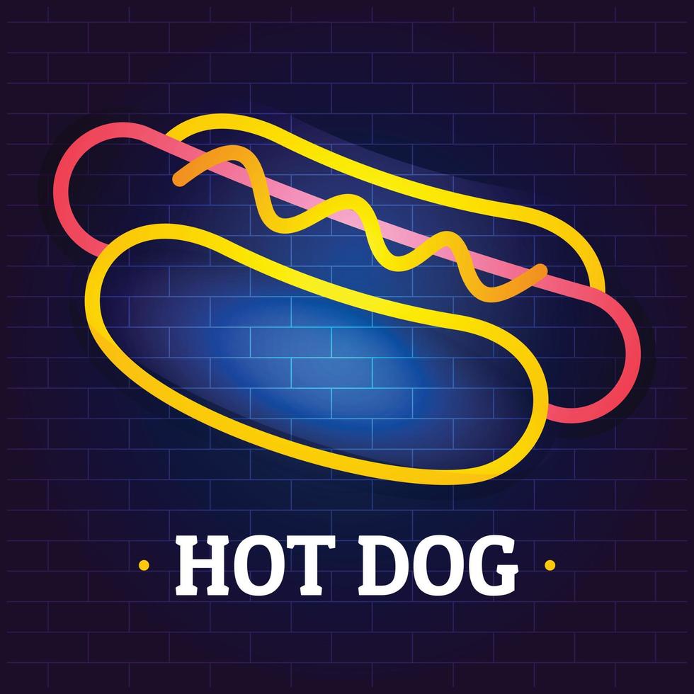 logotipo de perrito caliente, estilo plano vector