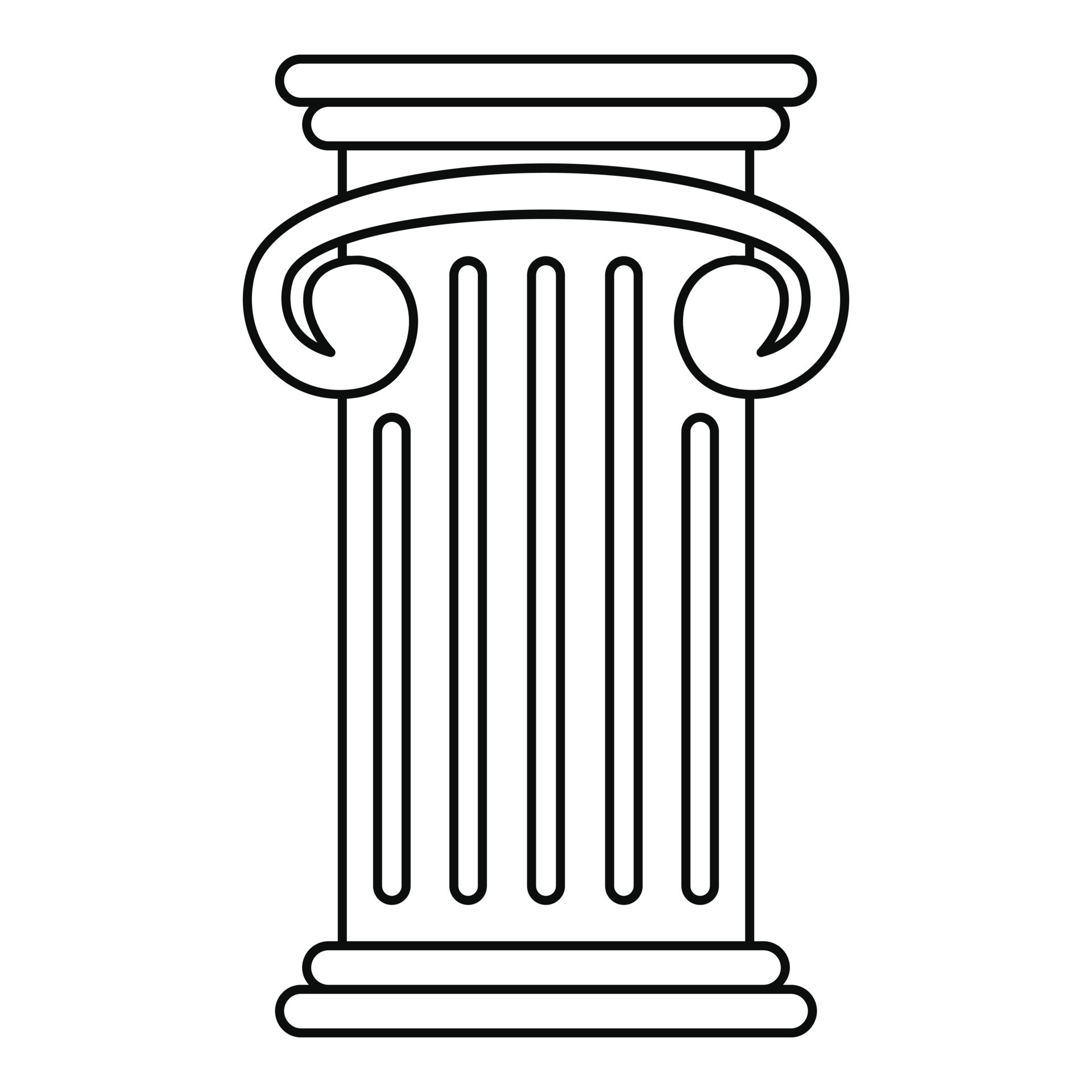 Greek pillar icon, outline style 14427680 Vector Art at Vecteezy