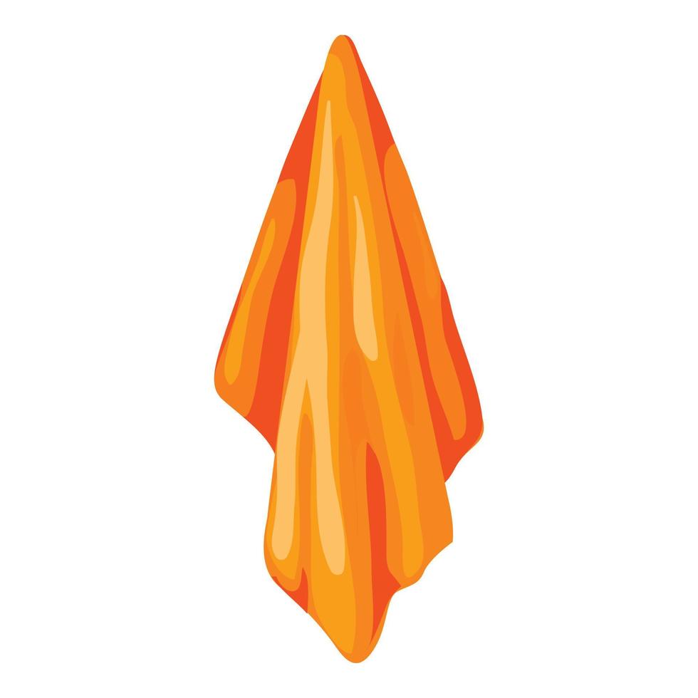 icono de toalla naranja, estilo de dibujos animados vector