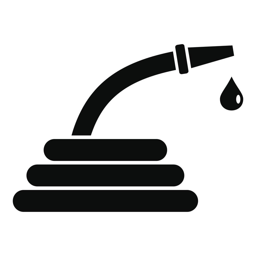 Water hose icon, simple style vector