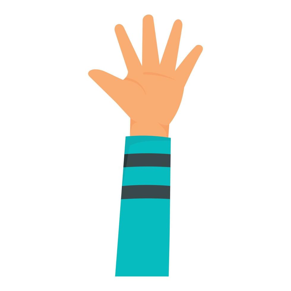 Kid hand icon, flat style vector