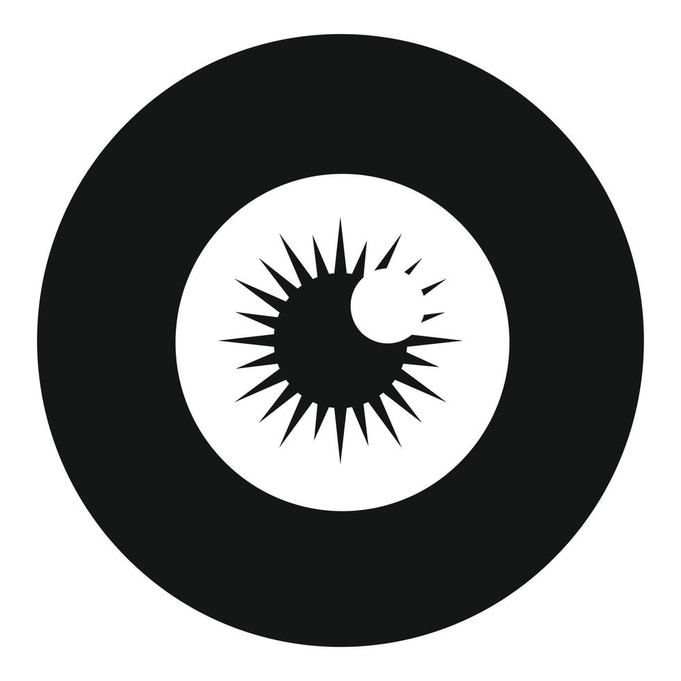 Eye ball icon, simple style vector