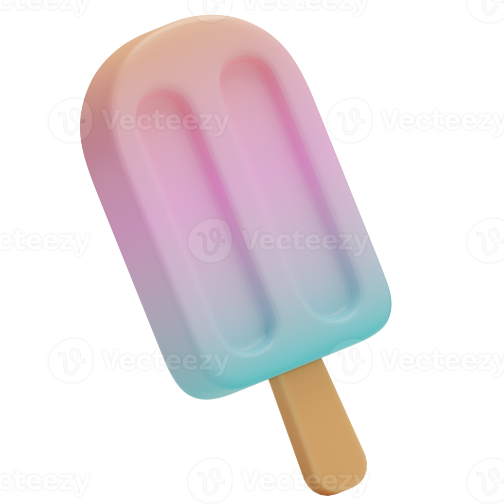 3d Rendering Food Ice stick Illustration png