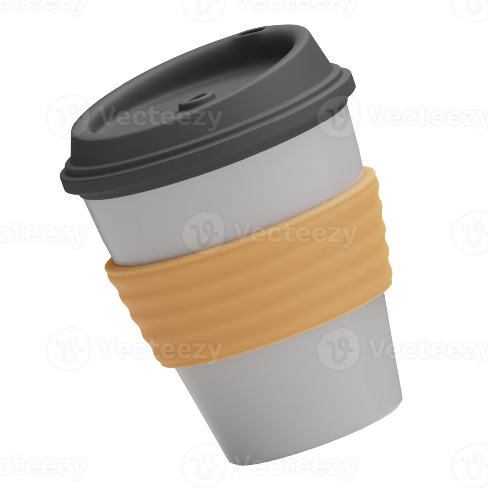 3d tolkning dryck kaffe kopp illustration png