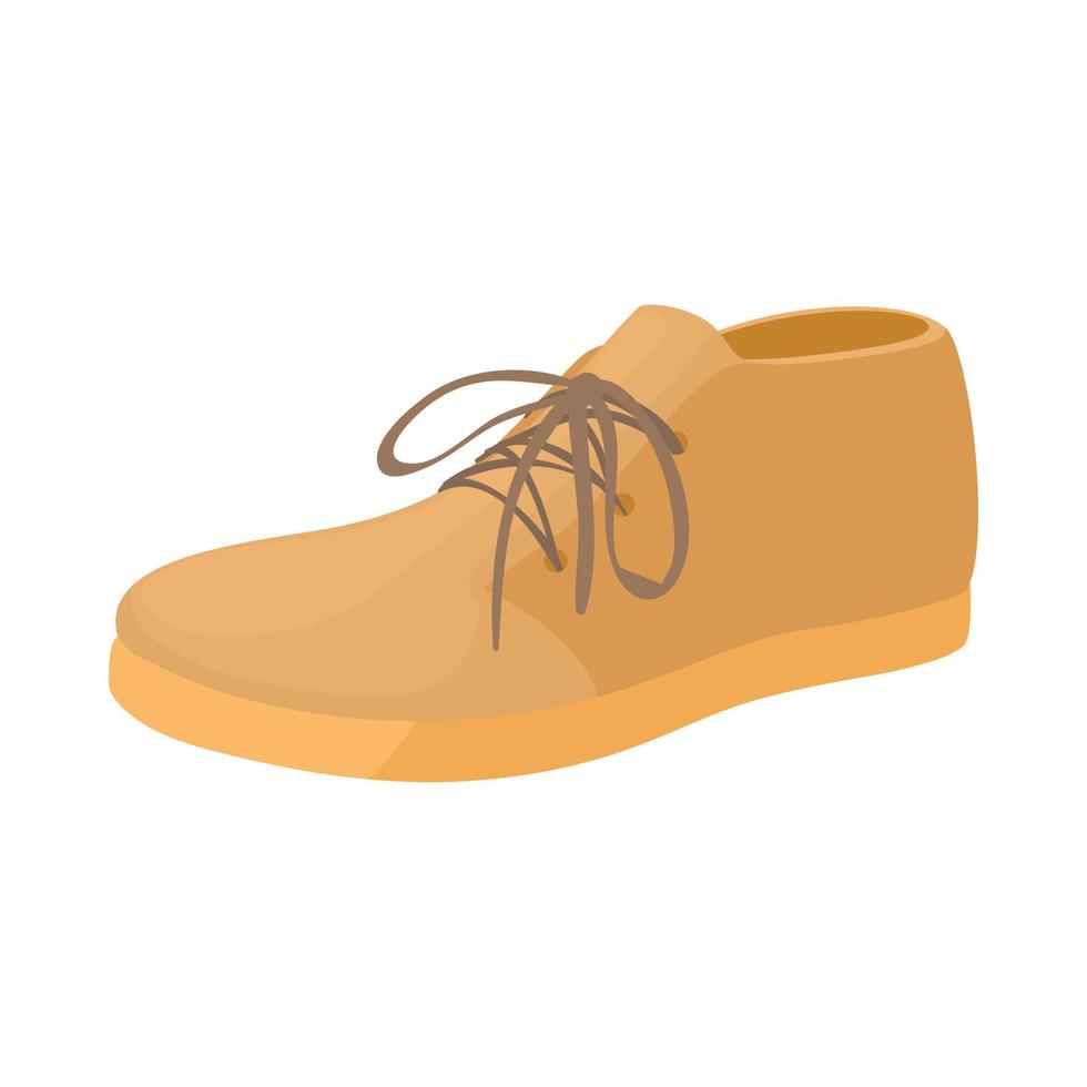 Brown boot icon in cartoon style vector