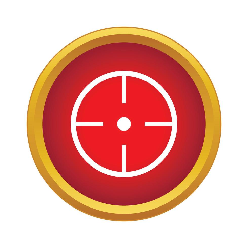 Aim icon, simple style vector