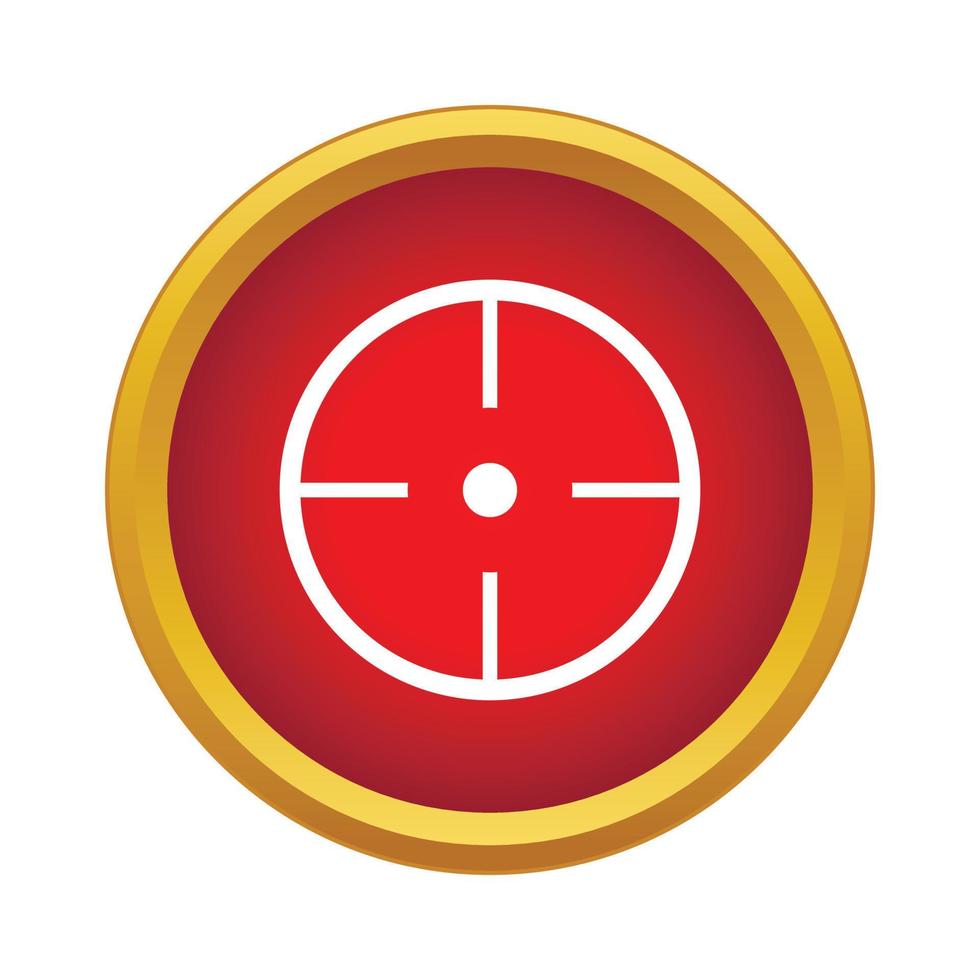 Aim icon, simple style vector