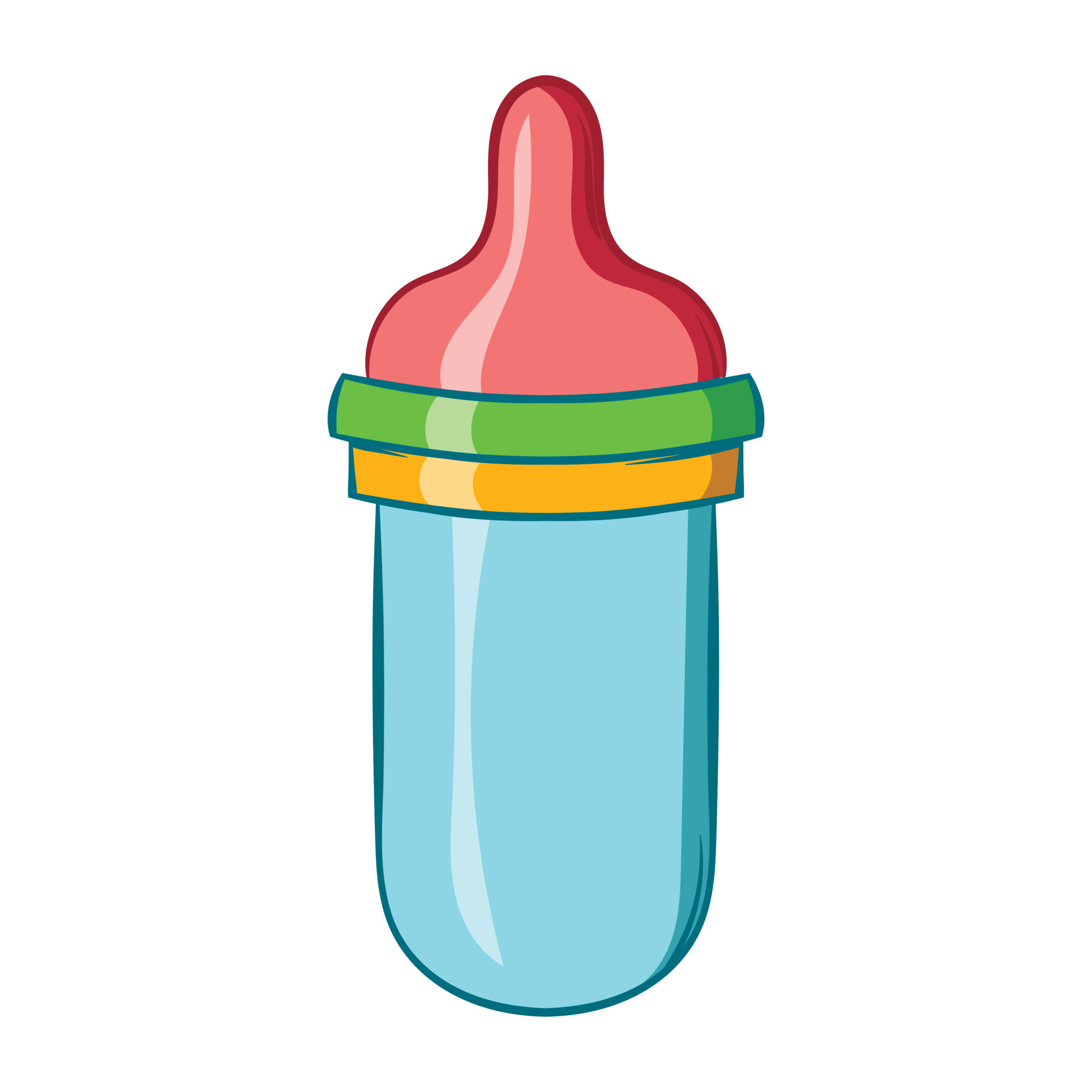 Baby milk bottle icon, cartoon style 14427859 Vector Art at Vecteezy