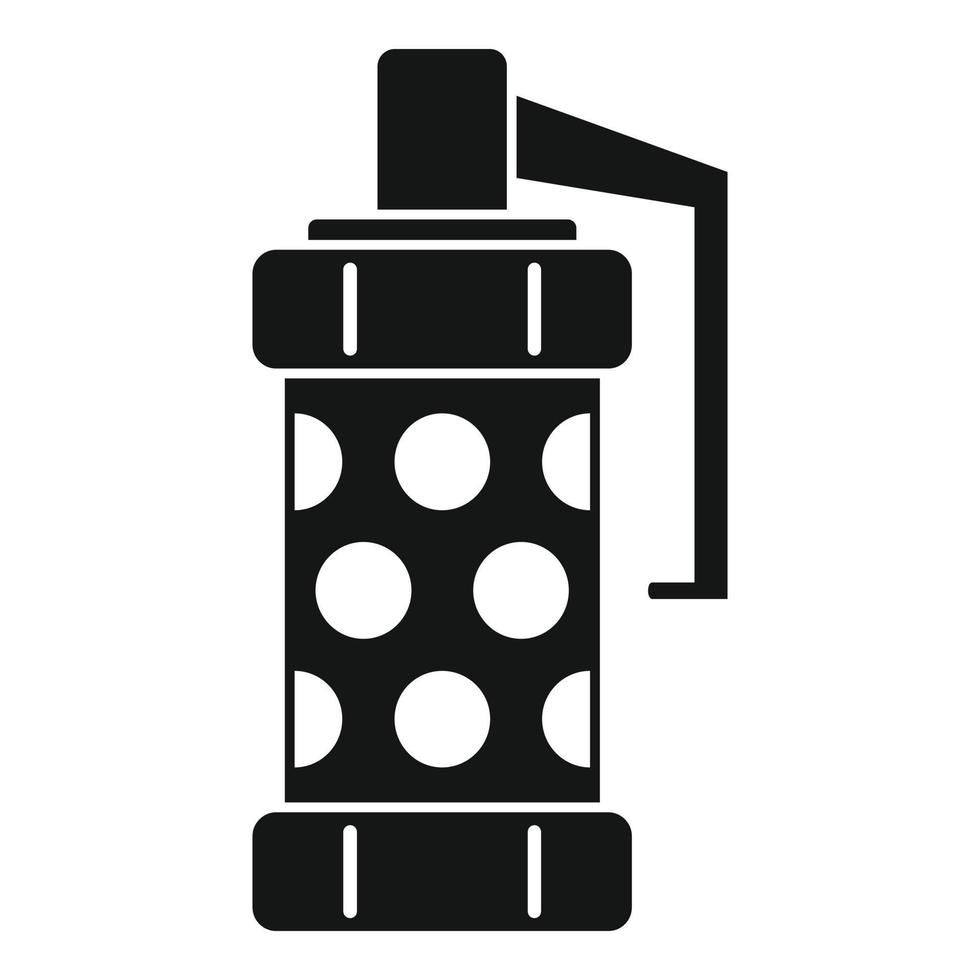 Police smoke grenade icon, simple style vector