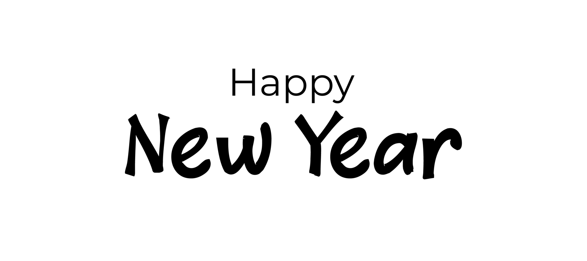 Free HAPPY NEW YEAR text handwritten script. Celebration poster, banner  design. PNG format 14427888 PNG with Transparent Background