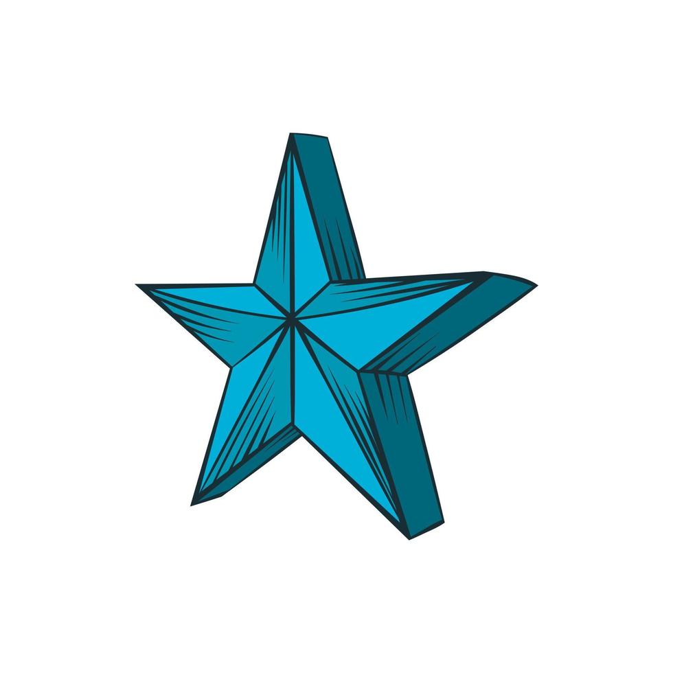 icono de estrella, estilo dibujado a mano vector