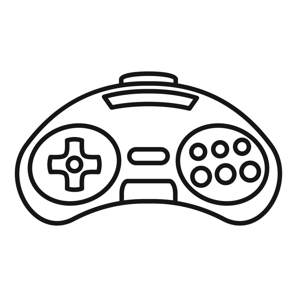 Videogame controller icon, outline style vector
