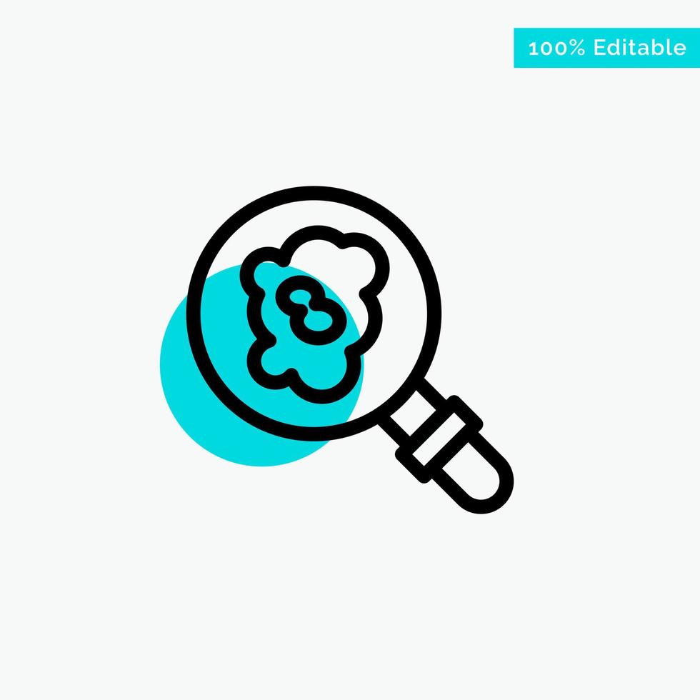 Search Research Pollution turquoise highlight circle point Vector icon