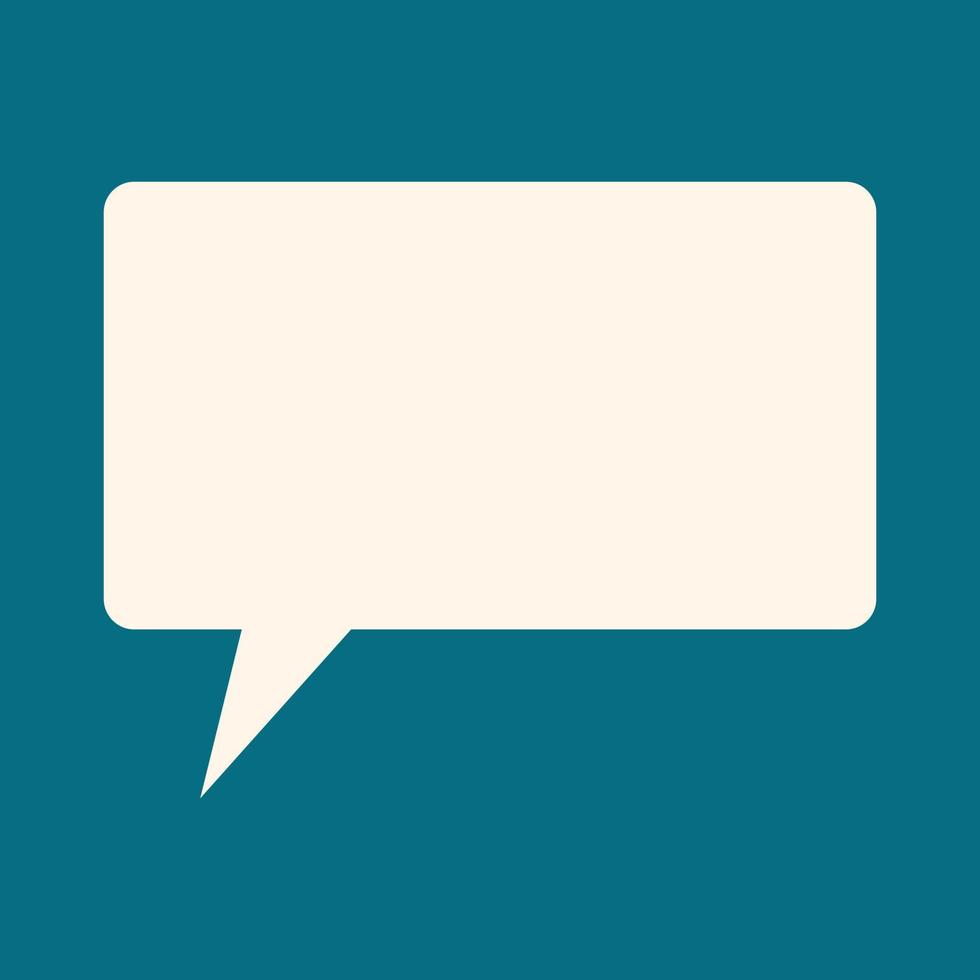 Speech bubble icon, flat style vector