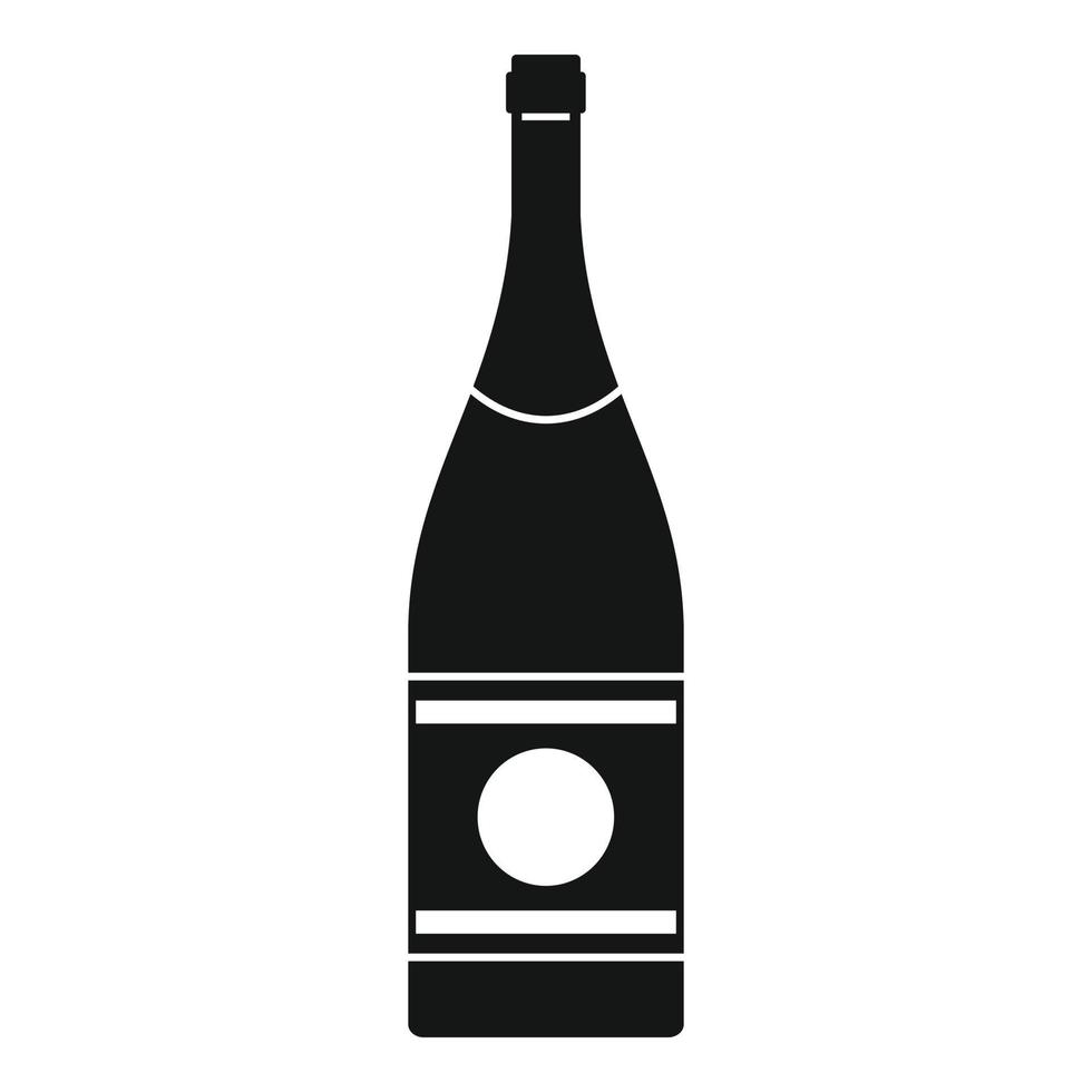icono de champán de élite, estilo simple vector