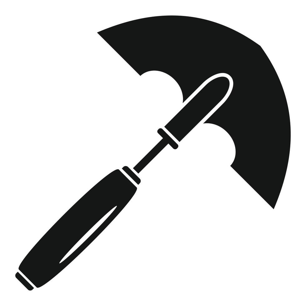Hand dig icon, simple style vector