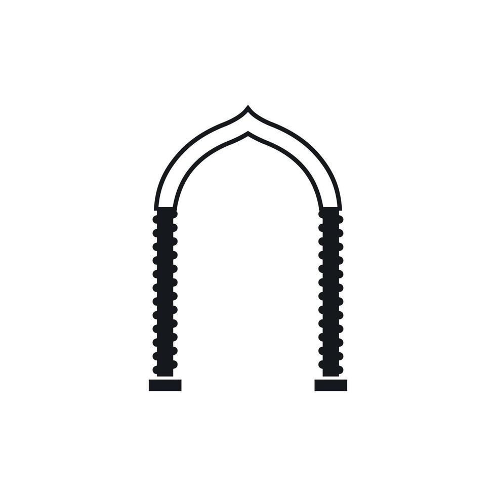 Arch icon, simple style vector