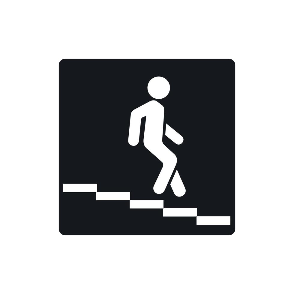 icono de señal de carretera de paso subterráneo, estilo simple vector