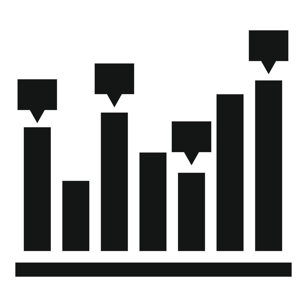 New chart icon vector simple