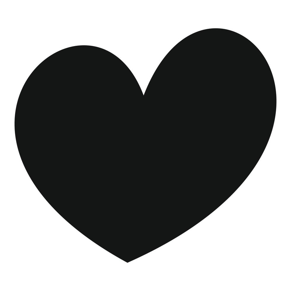 Fiery heart icon, simple style. vector