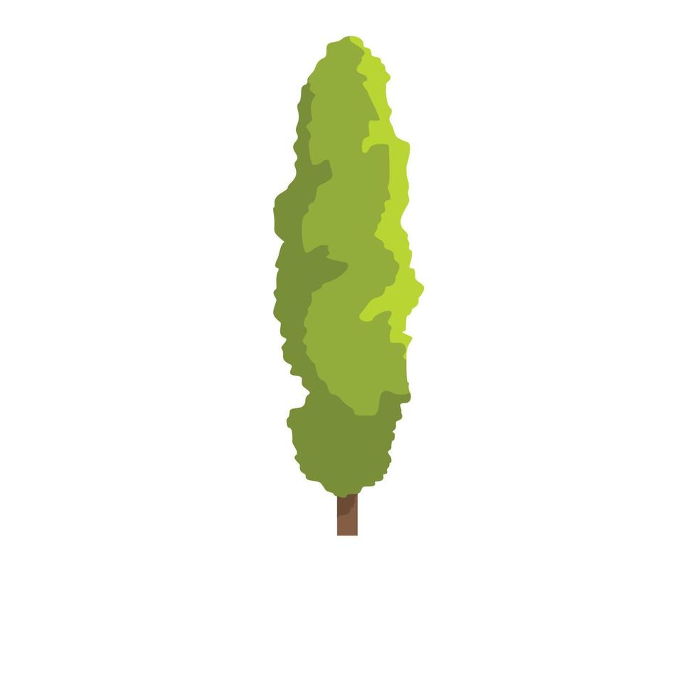 Poplar tree icon, flat style vector