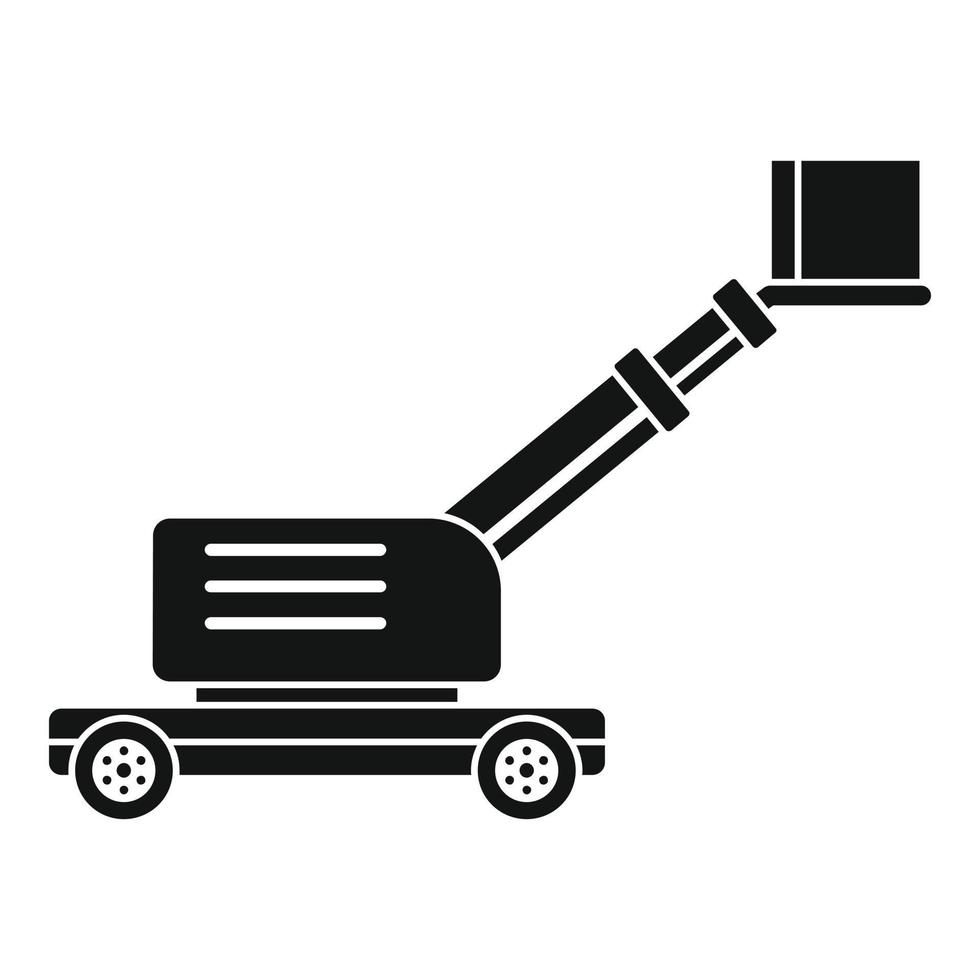 Road crane icon, simple style vector