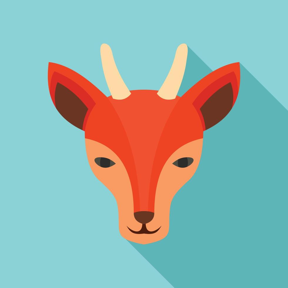 Wild doe icon, flat style vector